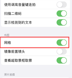 东湖苹果手机维修网点分享iPhone如何开启九宫格构图功能 